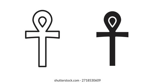 Concepto de icono de Ankh para infografía, Sitio web o App.