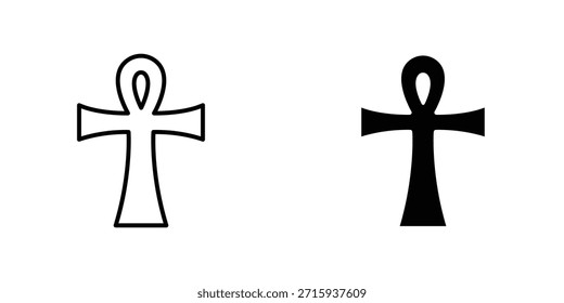 Ankh Icon Design Kollektion. Vektorzeichen und Symbol für UI-Designs
