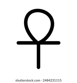 Ankh icon design in filled and outlined style