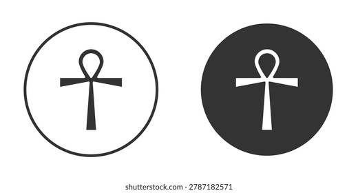 Ankh icon design flat silhouette style