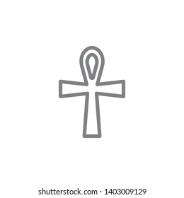 ankh icon. Element of myphology icon. Thin line icon for website design and development, app development. Premium icon