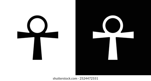 Ankh icon Flat art illustration in outline