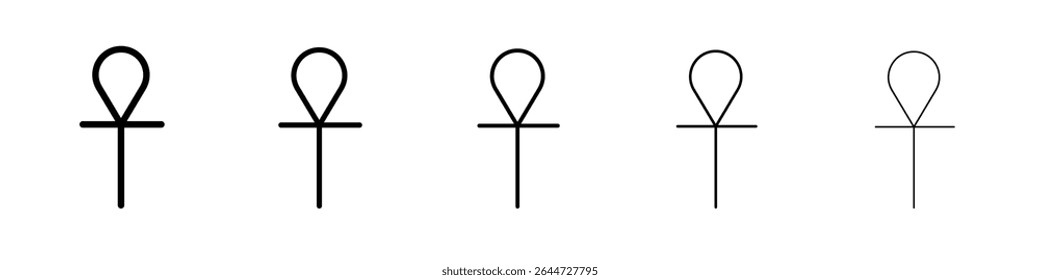 Ankh icon flat illustration set logo