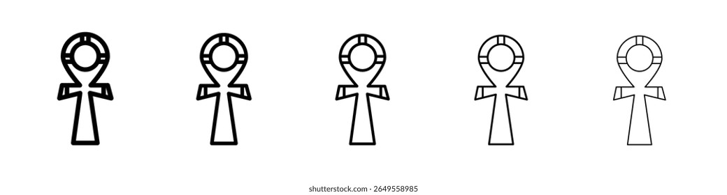 Ankh icon flat simple outline logo