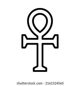 Ankh Icon Line Art Style Design Stock Vector (Royalty Free) 2161524565 ...