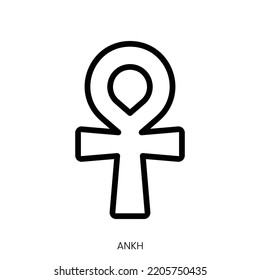 Ankh Icon Line Art Style Design Stock Vector (royalty Free) 2205750435 