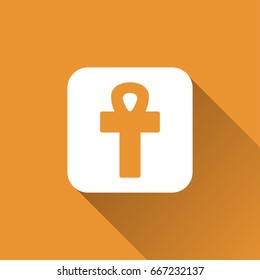 Ankh icon with long shadow