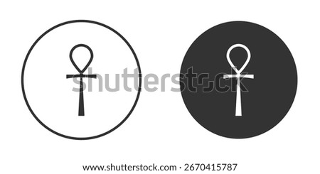 Ankh icon in modern minimalistic flat versions