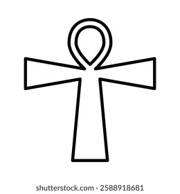 Ankh icon Outline vector symbol sign