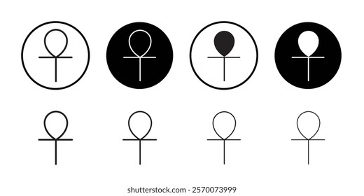 Ankh icon Outline vector for web ui