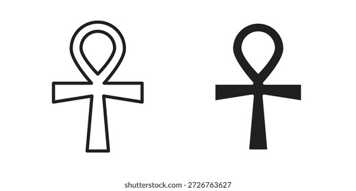 Conjunto de iconos Ankh. paquete de elementos de Web de logotipo mínimo.