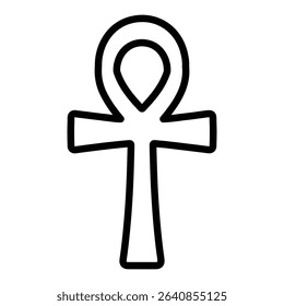 ankh icon Simple thin line stroke