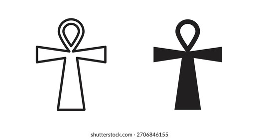 Símbolo de ícone ankh para designs de logotipo, web, app.