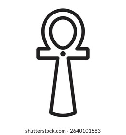 Ankh icon Thin line illustration