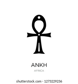 ankh icon vector on white background, ankh trendy filled icons from Africa collection, ankh simple element illustration