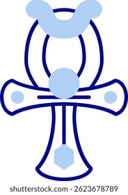 Ankh Line vector Icon Design
