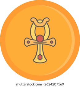 Ankh Line vector Icon Design