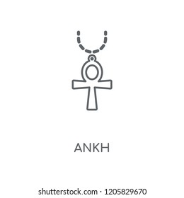 Ankh linear icon. Ankh concept stroke symbol design. Thin graphic elements vector illustration, outline pattern on a white background, eps 10.