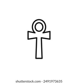 Ankh logo sign vector outline