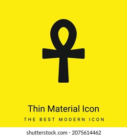 Ankh minimal bright yellow material icon