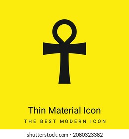 Ankh minimal bright yellow material icon
