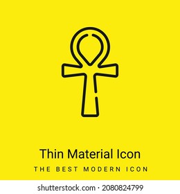 Ankh minimal bright yellow material icon