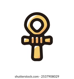 Ankh outline icon for graphic design, apps and websites