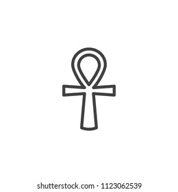 Ankh outline icon. linear style sign for mobile concept and web design. Egyptian cross simple line vector icon. Symbol, logo illustration. Pixel perfect vector graphics