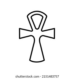 Ankh outline icon. linear style sign for mobile concept and web design. Egyptian cross simple line vector icon. Symbol, logo illustration.