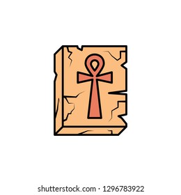 ankh, relief, cross, Egyptian icon. Element of history color icon for mobile concept and web apps. Color ankh, relief, cross, Egyptian icon can be used for web and mobile