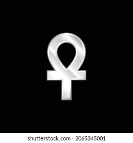 Ankh silver plated metallic icon