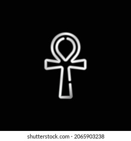 Ankh silver plated metallic icon