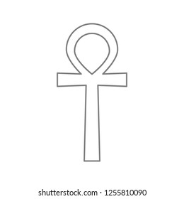 ankh symbol, egyptian word for life, symbol of immortality icon. Element of cyber security for mobile concept and web apps icon. Thin line icon for website design and development