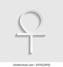 Ankh symbol, egyptian word for life, symbol of immortality. Paper style icon. Illustration.