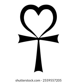 Ankh symbol with heart ankh symbol Egyptian hieroglyph life immortality