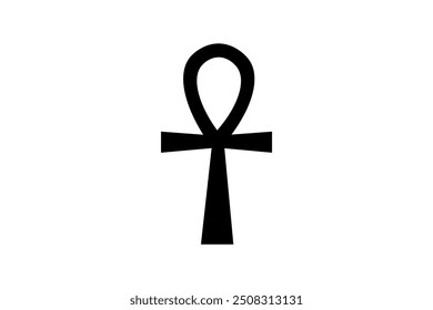 Ankh symbol icon design vector illustration in black color.