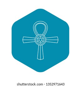 Ankh symbol icon. Outline illustration of Ankh symbol vector icon for web