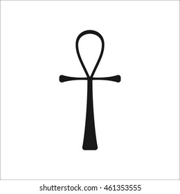 Ankh symbol sign simple icon on background