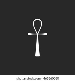 Ankh symbol sign simple icon on background