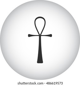 Ankh symbol sign simple icon on background