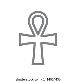 Ankh symbol vector icon. Spiritual concept vector illustration.