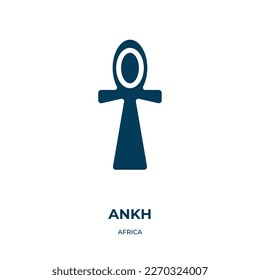 ankh vector icon. ankh, immortality, religious filled icons from flat africa concept. Isolated black glyph icon, vector illustration symbol element for web design and mobile apps