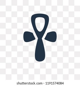 Ankh vector icon isolated on transparent background, Ankh transparency concept can be used web and mobile