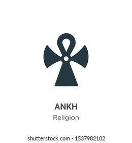 Ankh vector icon on white background. Flat vector ankh icon symbol sign from modern religion collection for mobile concept and web apps design.