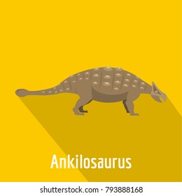 Ankilosaurus icon. Flat illustration of ankilosaurus vector icon for web.