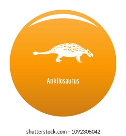 Ankilosaurus icon. Simple illustration of ankilosaurus vector icon for any design orange