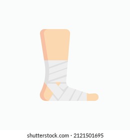 ankle bandage flat icon, medical icon svg