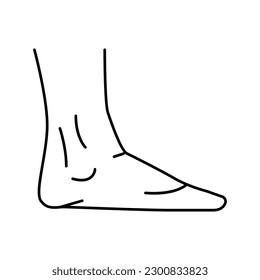 ankle body line icon vector. ankle body sign. isolated contour symbol black illustration