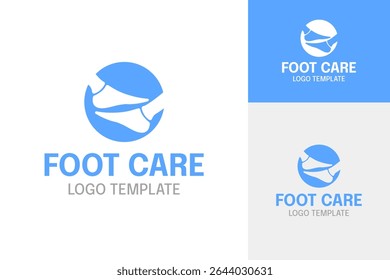 Ankle bone therapy logo design template vector illustration