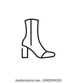 Ankle Boot Icon. Simple ankle boot icon for social media, app, and web design. Vector illustration